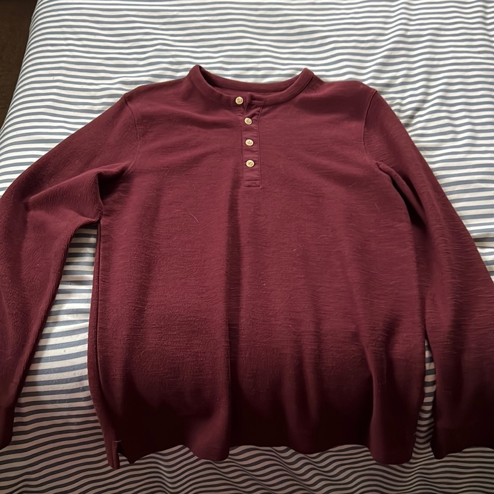 Goodfello long sleeve maroon shirt